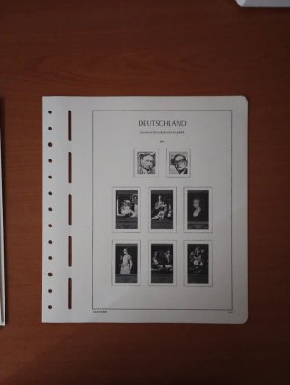 Sellos RDA 1973 MNH y hojas preimpresas Leuchtturm