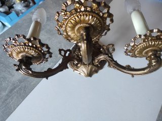 Aplique de pared bronce 3 brazos