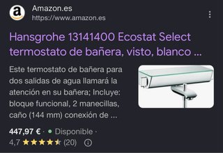 Hansgrohe Ecostat Select Termostato Bañera