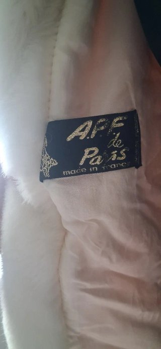 Abrigo de pelo blanco talla única