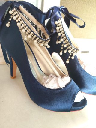 Zapatos de fiesta azul talla 37