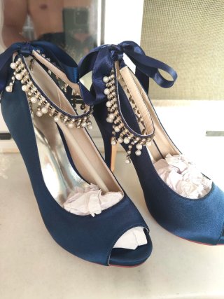 Zapatos de fiesta azul talla 37