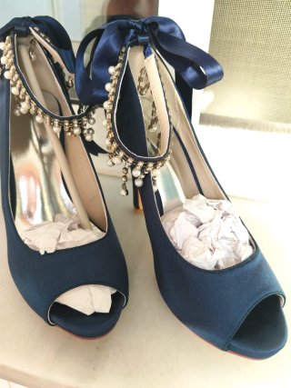 Zapatos de fiesta azul talla 37