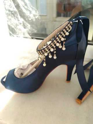 Zapatos de fiesta azul talla 37