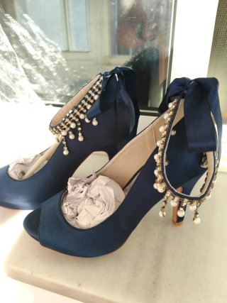 Zapatos de fiesta azul talla 37