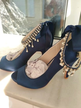 Zapatos de fiesta azul talla 37