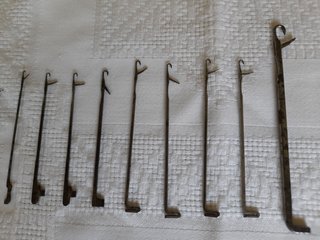 Agujas metálicas pestiño inverso diez piezas