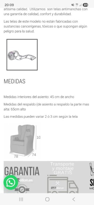 Sillón de lactancia / Mecedora