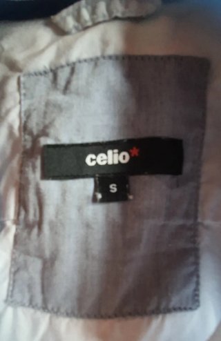 Camisa Celio manga larga azul y blanca