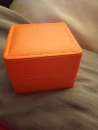 Scatola porta orologio arancione new