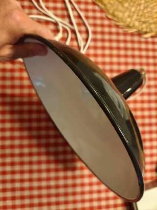 Lámpara colgante esmaltada negra