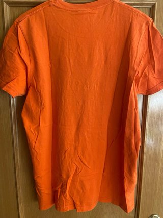 Camiseta Hollister Naranja Logo Bordado