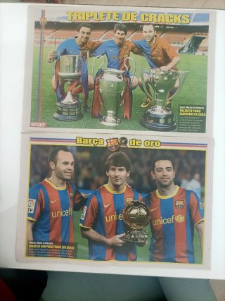 POSTERS MESSI-XAVI-INIESTA