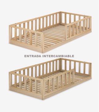 Cama Montessori Nube 90x190 con Barrera