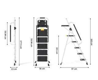 Escalera Kingrack 5 peldaños nueva