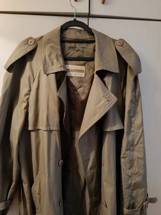Vintage BRADFORD Gabardina Verde Oliva Talla XXL