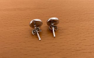 Pendientes plata 950 espiral azul