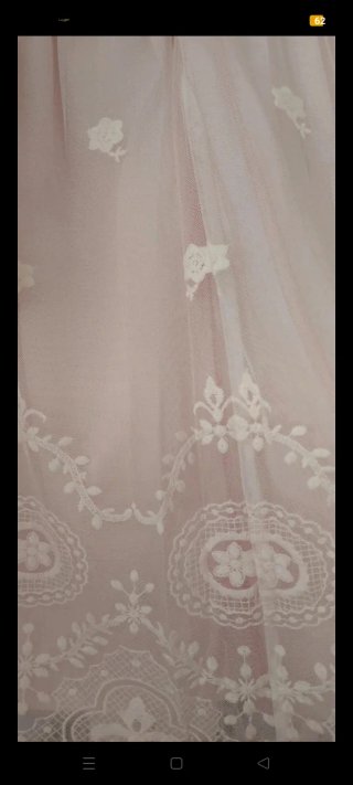 Vestido Mercedes de Alba rosa y blanco9/10