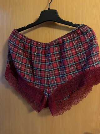 Pijama corto burdeos verano talla M