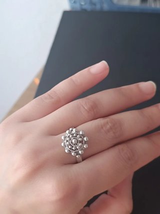 Anillo Botón Charro Plata Ley 925 - 3.65g