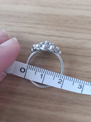 Anillo Botón Charro Plata Ley 925 - 3.65g
