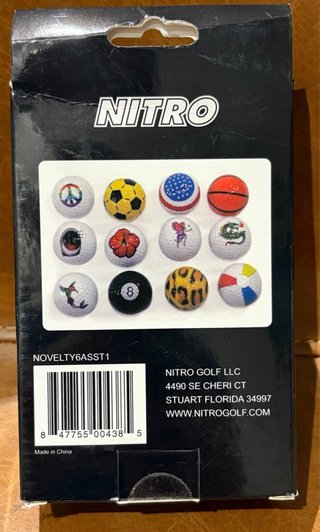 6 Palline da Golf Nitro Novità