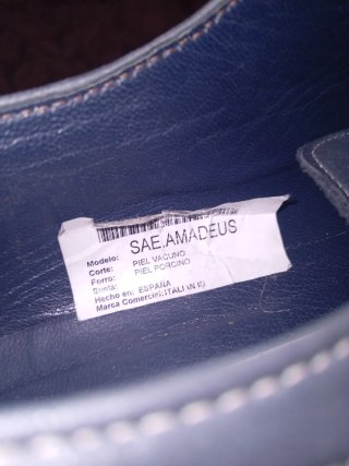 Zapatos de piel de vestir azul grisáceo talla 42