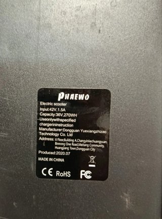 Patinete Eléctrico PHAEWO