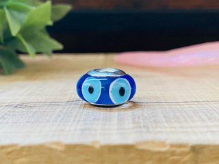 Charm Murano Ojo Turco Suerte - Plata