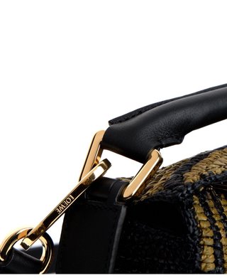 Bolso Loewe Puzzle Raffia Marrón y Verde