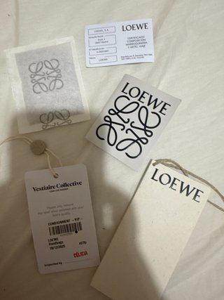 Bolso Loewe Puzzle Raffia Marrón y Verde