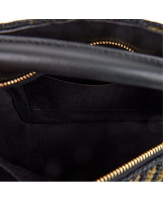 Bolso Loewe Puzzle Raffia Marrón y Verde