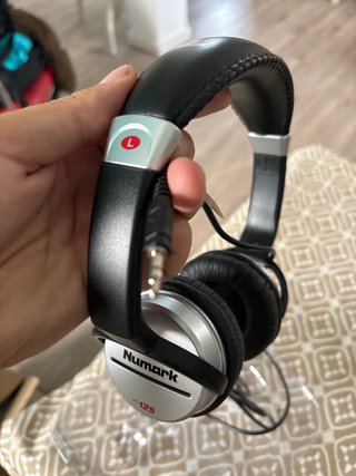 Numark HF125 DJ Auriculares Negros y Plateados