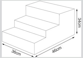 Escalera para perro gris