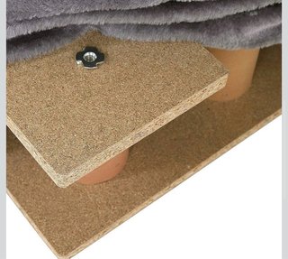 Escalera para perro gris