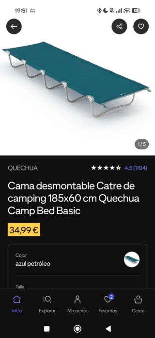 Pack Camping. Tienda, cama y 2 colchones inflables