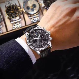 Reloj Poedagar Hombre Negro/Plata