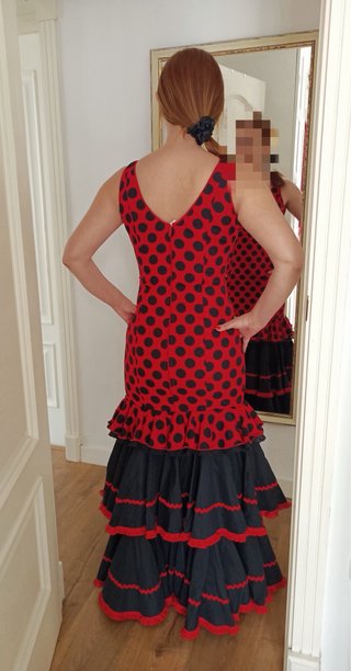 Vestido Flamenca Rojo y Negro