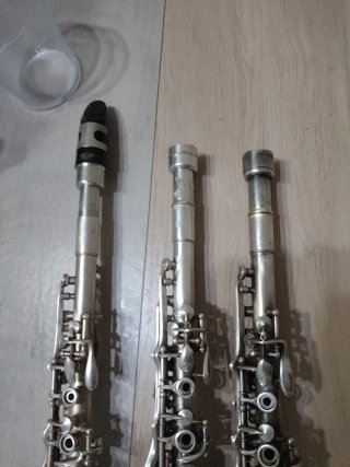 3 Clarinetes Metálicos Vintage