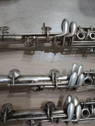 3 Clarinetes Metálicos Vintage