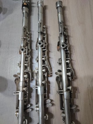3 Clarinetes Metálicos Vintage