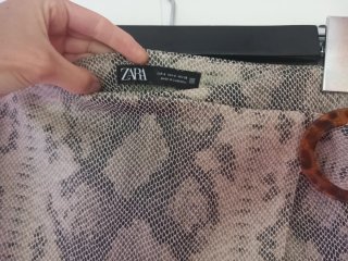Falda pantalón Zara animal print S