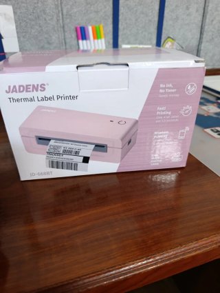 Impresora de etiquetas JADENS rosa