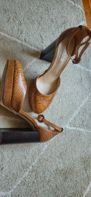 Zapatos Massimo Dutti Marrones Cocodrilo
