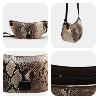 Bolso bandolera efecto piel serpiente