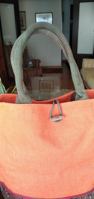 (Nuevo) Bolso de playa plastificado en interior