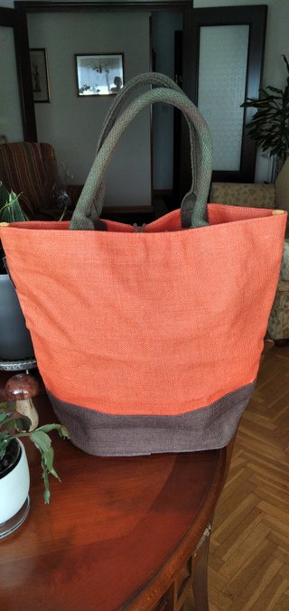 (Nuevo) Bolso de playa plastificado en interior