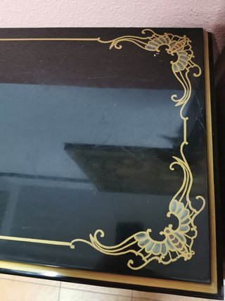 Mueble Asia Negro y Dorado