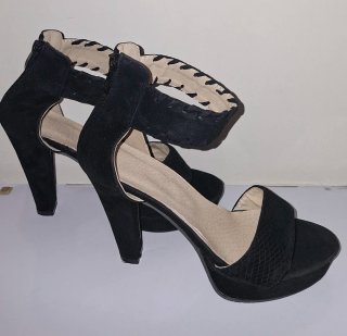 Sandalias tacón negras T38