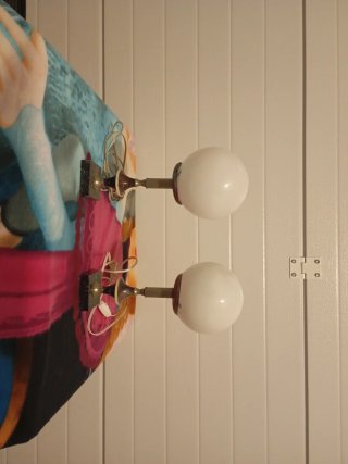 2 Lámparas Mesita Vintage Doradas